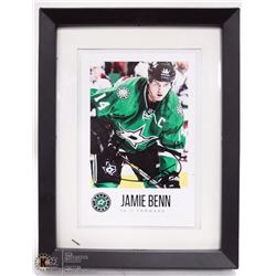 SIGNED JAMIE BENN DALLAS STARS PHOTOGRAPH IN FRAME