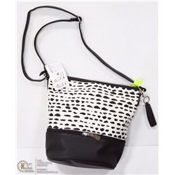 NEW BLACK & WHITE BUCKET STYLE LADIES PURSE