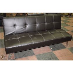 NEW BROWN LEATHERETTE KLICK KLACK FUTON