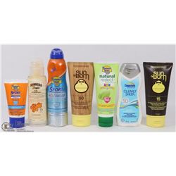 FLAT OF VARIOUS SUNSCREEN