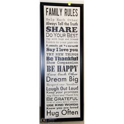 14X38 SHOWHOME WALL FAMILY QUOTE HANGING.