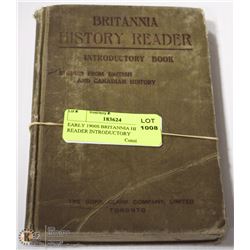 EARLY 1900S BRITANNIA HISTORY READER INTRODUCTORY