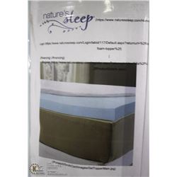 NEW NATURES SLEEP 3" IQ GEL MEMORY FOAM TOPPER