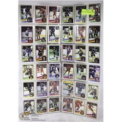 SHEET OF VINTAGE  HOCKEY CARDS