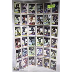 SHEET OF VINTAGE  HOCKEY CARDS