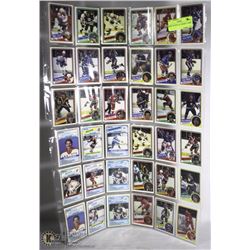SHEET OF VINTAGE  HOCKEY CARDS