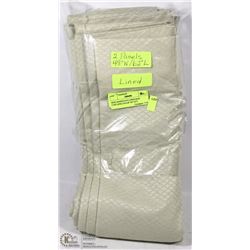 NEW MAINSTAYS LINED ROD CURTAINS,TAN,48" BY 62"L