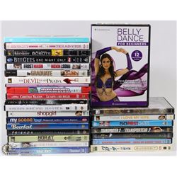 BOX OF APPROX 30 DVDS, SOME NEW INCLUDING FROST