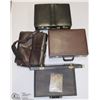 Image 1 : BOX WTIH 3 BRIEFCASES & 7 LEATHER BAGS