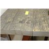 Image 2 : BARNWOOD TABLE WITH ALUMINUM B ASE