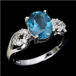 Natural London Blue Topaz Ring