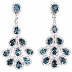 Natural London blue Topaz Earrings