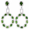 Image 1 : NATURAL AAA GREEN CHROME DIOPSIDE Earrings