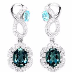Natural London & Swiss Topaz Earrings