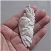 Image 1 : Hand Carved Wolf & Eagle Pendant