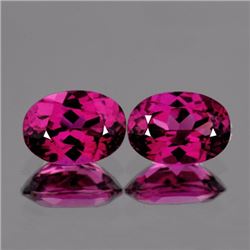 Natural Rhodolite Garnet Pair 7x5 Mm - VVS