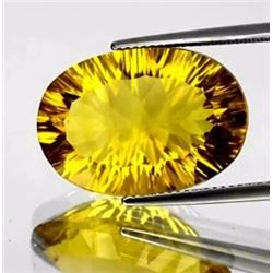 Natural ConCave Cut Golden Yellow Fluorite 21 Ct