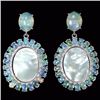 Image 1 : Natural Opal & Mother of Pearl Earrings