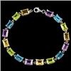 Image 1 : Natural Multi Color - Multi Gemstone Bracelet