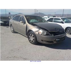 2007 - CHEVROLET IMPALA//REBUILT SALVAGE