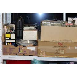SHELF LOT OF SPORTS ITEMS AND ELECTRONICS AND ESTATE GOODS