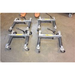 FOUR HYDRAULIC VEHICLE POSITIONING JACKS