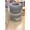 Image 1 : TWO 15 INCH TIRES WITH 5 BOLT RIMS AND 2 BF GOODRICH 13 INCH TIRES