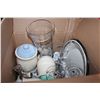 Image 2 : TWO BOXES OF ESTATE DISHES AND GLASSWARE AND TRIMMER