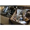 Image 1 : TWO BOXES OF SILVER PLATE AND METALWARE