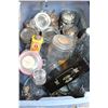 Image 1 : TOTE OF GLASS LIDDED JARS
