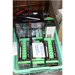TRAY OF MENTHOL VAPE CARTRIDGES AND STARTER KITS
