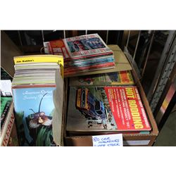 BOX OF HOT ROD MAGAZINES AND ORCHID SOCIETY BULLETINS