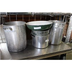 TURKEY COOKER AND THREE OTHER STOCK POTS