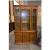 Image 1 : 2 PIECE OAK CHINA CABINET