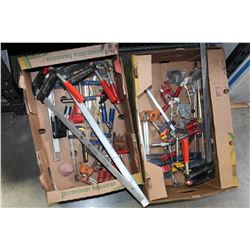 2 BOXES OF VARIOUS CLAMPS