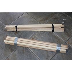 TWO BUNDLES OF AXE HANDLES