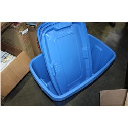 3 LARGE BLUE TOTES