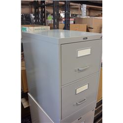 GREY 2 DRAWER FILE CABINET