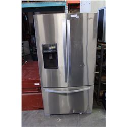 NEW WHIRLPOOL GOLD SERIES STAINLESS FRENCH DOOR REFRIDGERATOR WITH BOTTOM FREEZER 36 INCH WIDE 32 IN