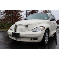 2005 CHRYSLER PT CRUISER, 4 DOOR AUTOMATIC, 160, XXX KM WITH 2 KEYS AND FOBS,