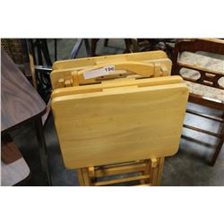 FOUR MAPLE TV TRAYS