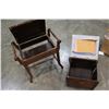 Image 3 : VINTAGE BENCH WITH STORAGE AND VINTAGE STOOL WITH STORAGE