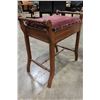 Image 4 : VINTAGE BENCH WITH STORAGE AND VINTAGE STOOL WITH STORAGE