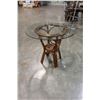 Image 1 : RATTAN GLASS TOP TABLE