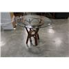 Image 2 : RATTAN GLASS TOP TABLE