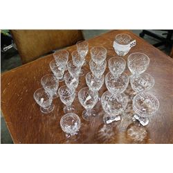 LOT OF EARLY CRYSTAL STEMWARE