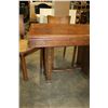 Image 4 : VINTAGE ART DECO DRAW LEAF TABLE AND 4 RUSH SEAT CHAIRS