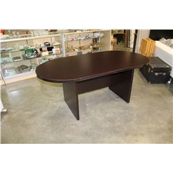 OVAL ESPRESSO FINISH TABLE