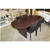 Image 3 : OVAL ESPRESSO FINISH TABLE