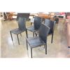 Image 2 : FOUR BLACK LEATHER DINING CHAIRS